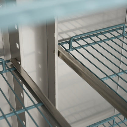 Maxima Fridge 800L on Wheels - 6 Adjustable Shelves - Stainless Steel - RVSVoordeel