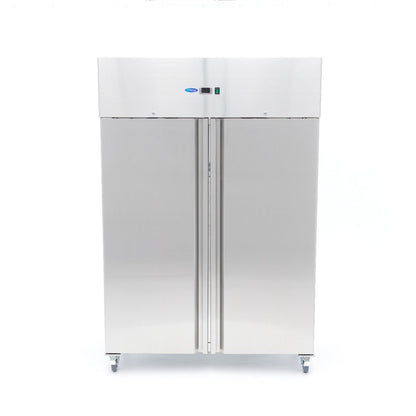Maxima Fridge 800L on Wheels - 6 Adjustable Shelves - Stainless Steel - RVSVoordeel