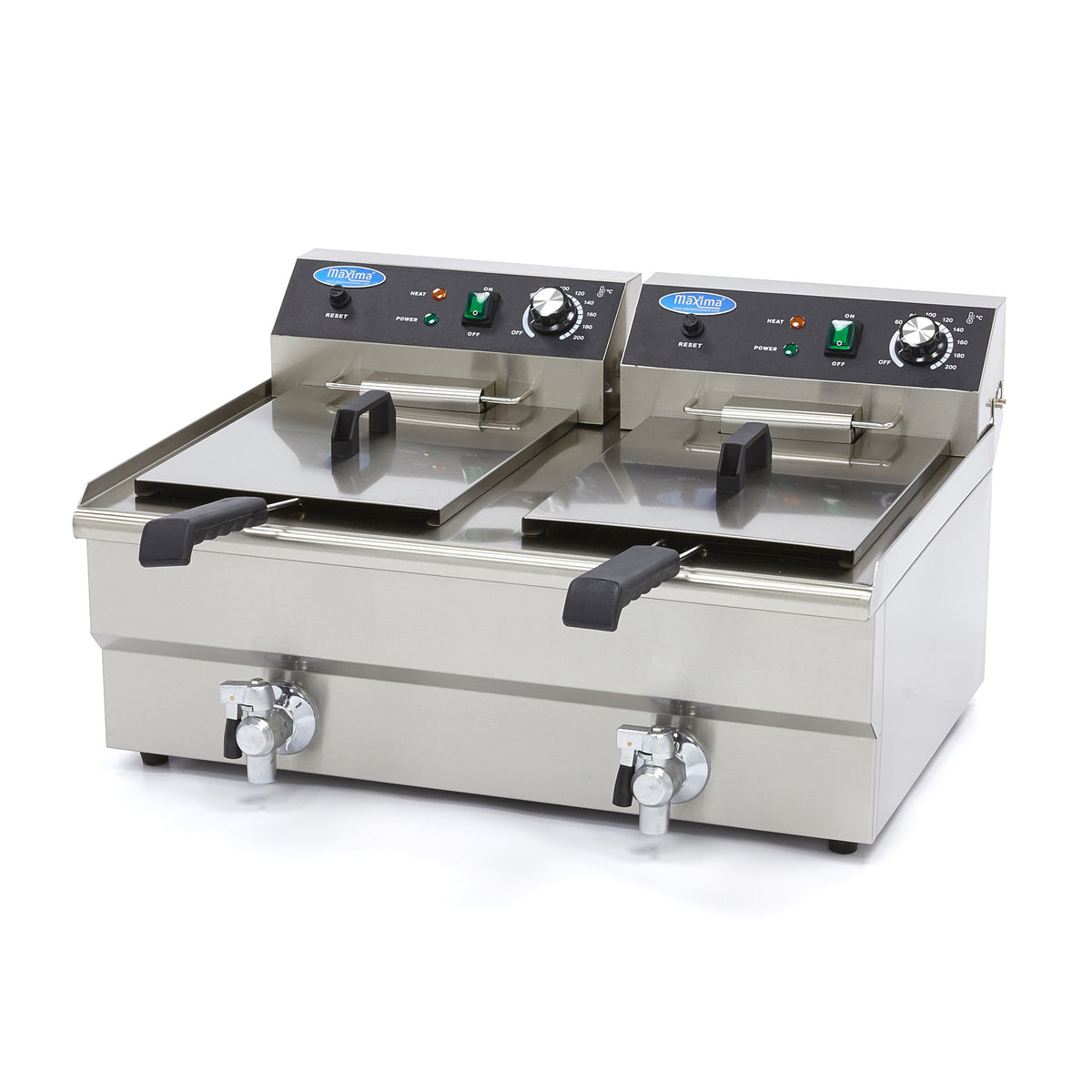 Maxima Frituurpan - 2x 16 L - 2 Manden - met Tapkraan