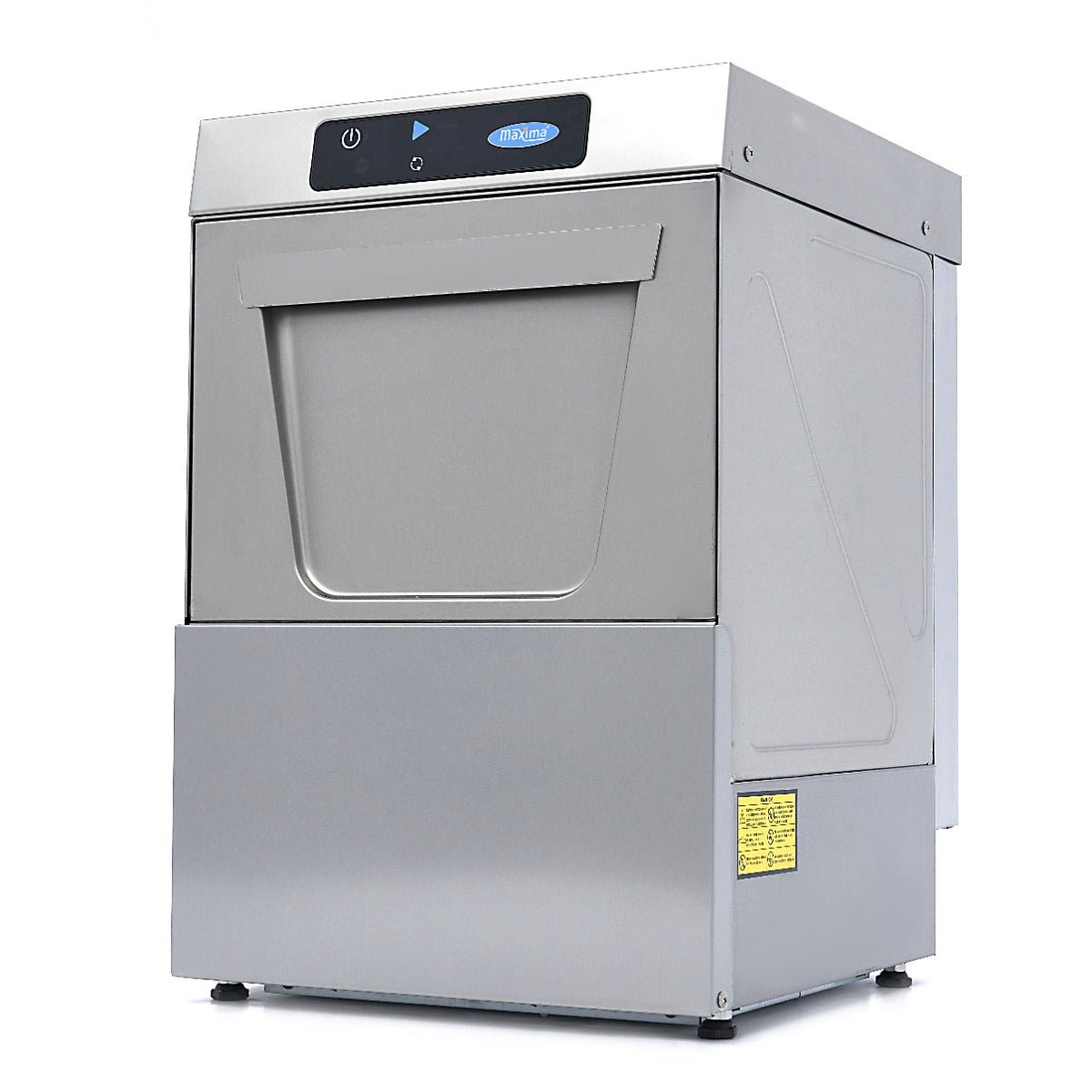 Maxima Glass Washer 35 x 35cm - with Drain, Rinse Aid and Soap Pump - Digital Display - 230V - RVSVoordeel