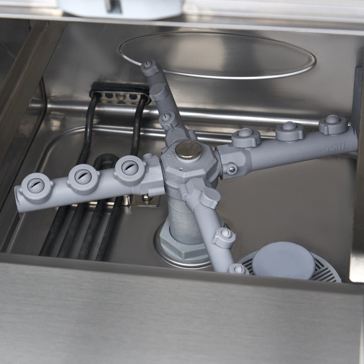 Maxima Glass Washer 35 x 35cm - with Drain, Rinse Aid and Soap Pump - Digital Display - 230V - RVSVoordeel