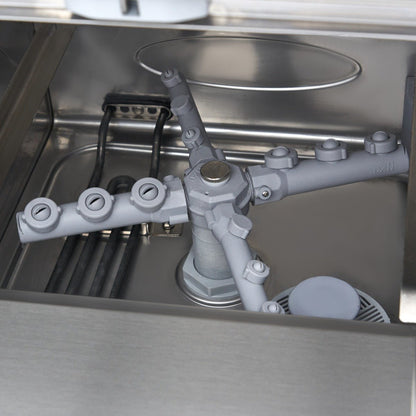 Maxima Glass Washer 35 x 35cm - with Drain, Rinse Aid and Soap Pump - Digital Display - 230V - RVSVoordeel