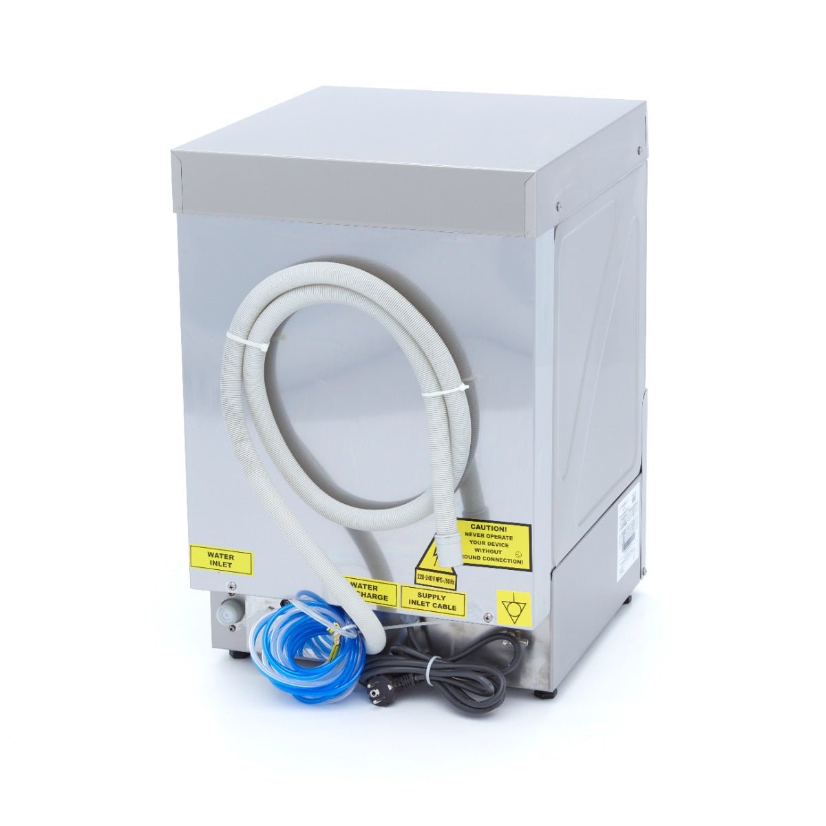 Maxima Glass Washer 35 x 35cm - with Drain, Rinse Aid and Soap Pump - Digital Display - 230V - RVSVoordeel