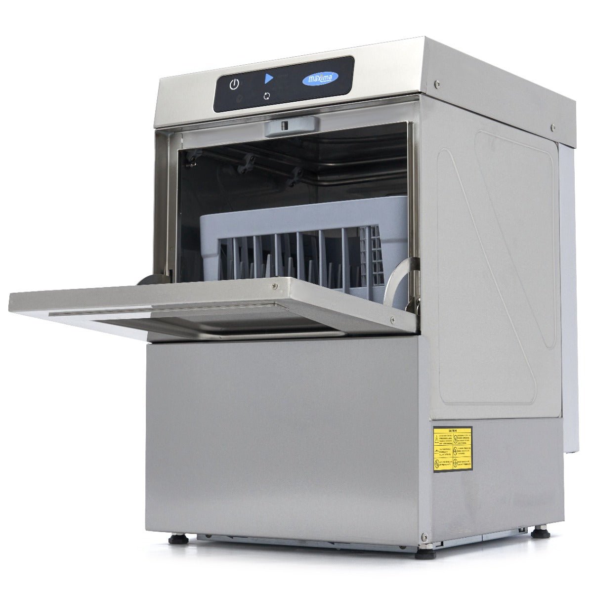 Maxima Glass Washer 35 x 35cm - with Drain, Rinse Aid and Soap Pump - Digital Display - 230V - RVSVoordeel