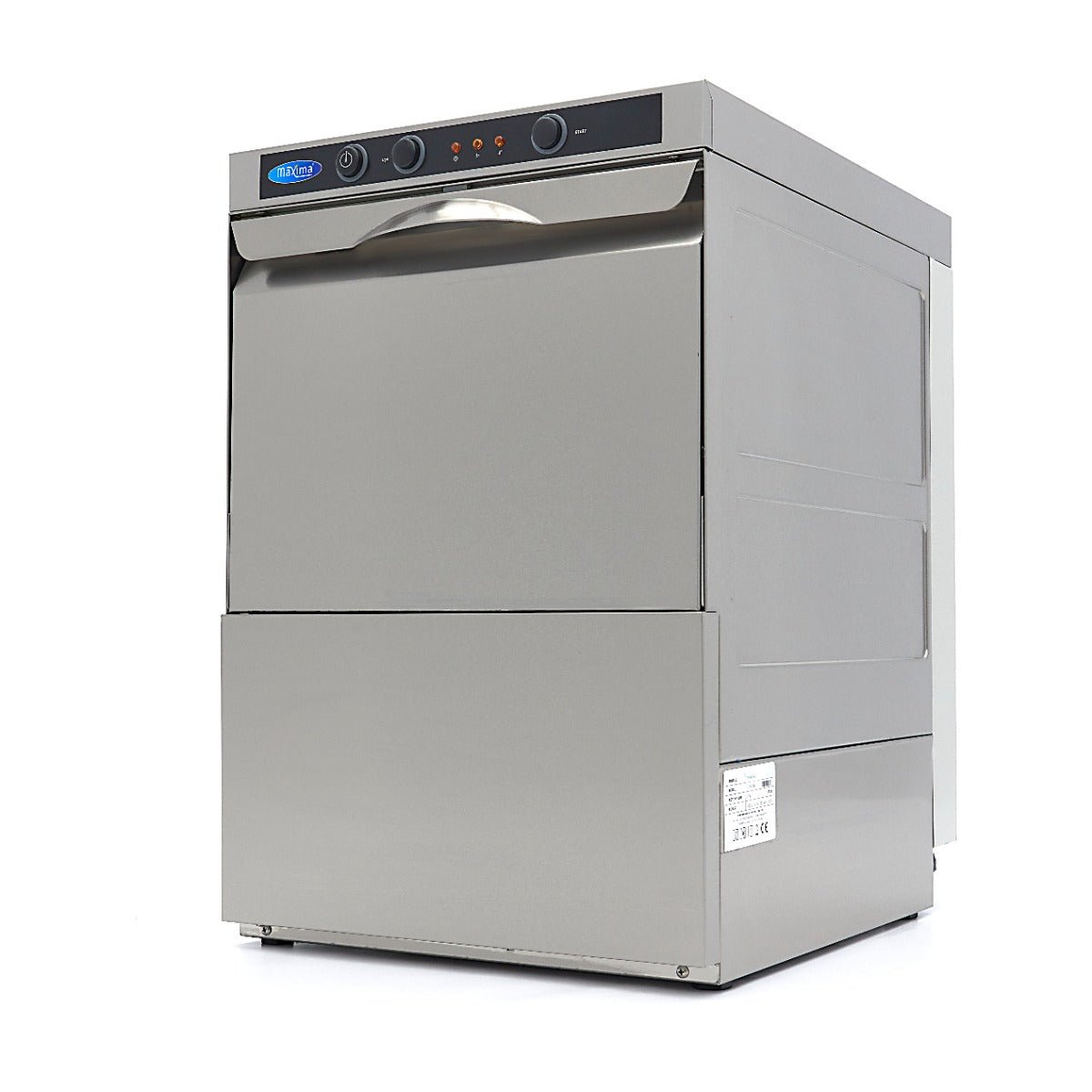 Maxima Glass Washer 35 x 35cm - with Rinse Aid Pump - 230V - RVSVoordeel