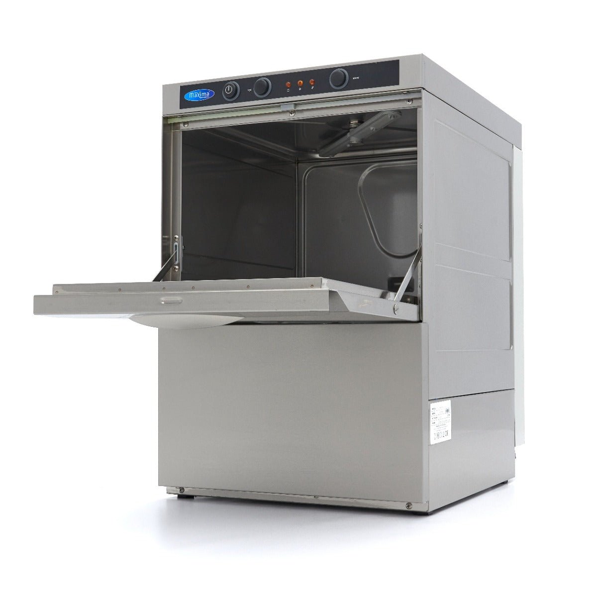 Maxima Glass Washer 35 x 35cm - with Rinse Aid Pump - 230V - RVSVoordeel