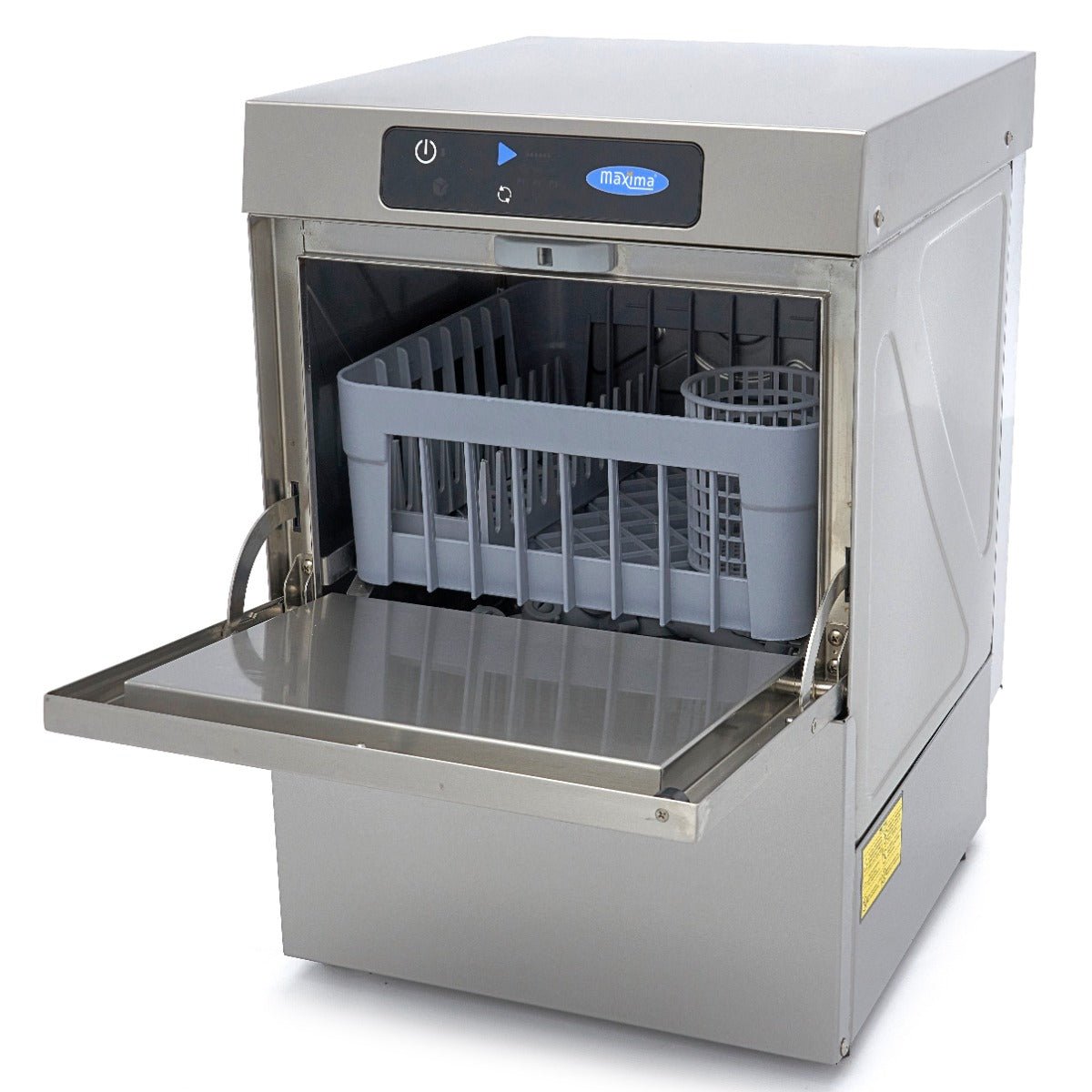 Maxima Glass Washer 35 x 35cm - with Rinse Aid Pump - Digital Display - 230V - RVSVoordeel