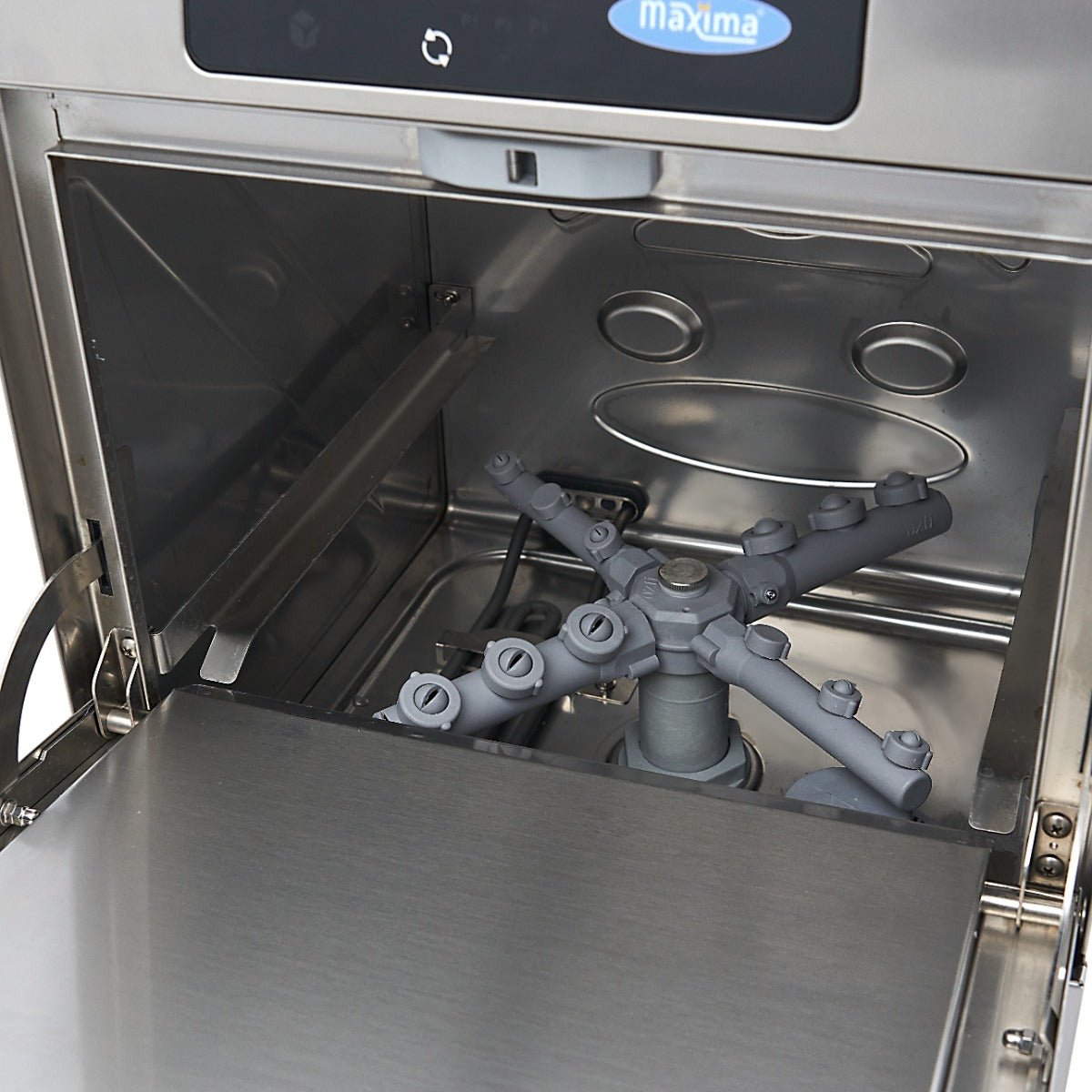 Maxima Glass Washer 35 x 35cm - with Rinse Aid Pump - Digital Display - 230V - RVSVoordeel