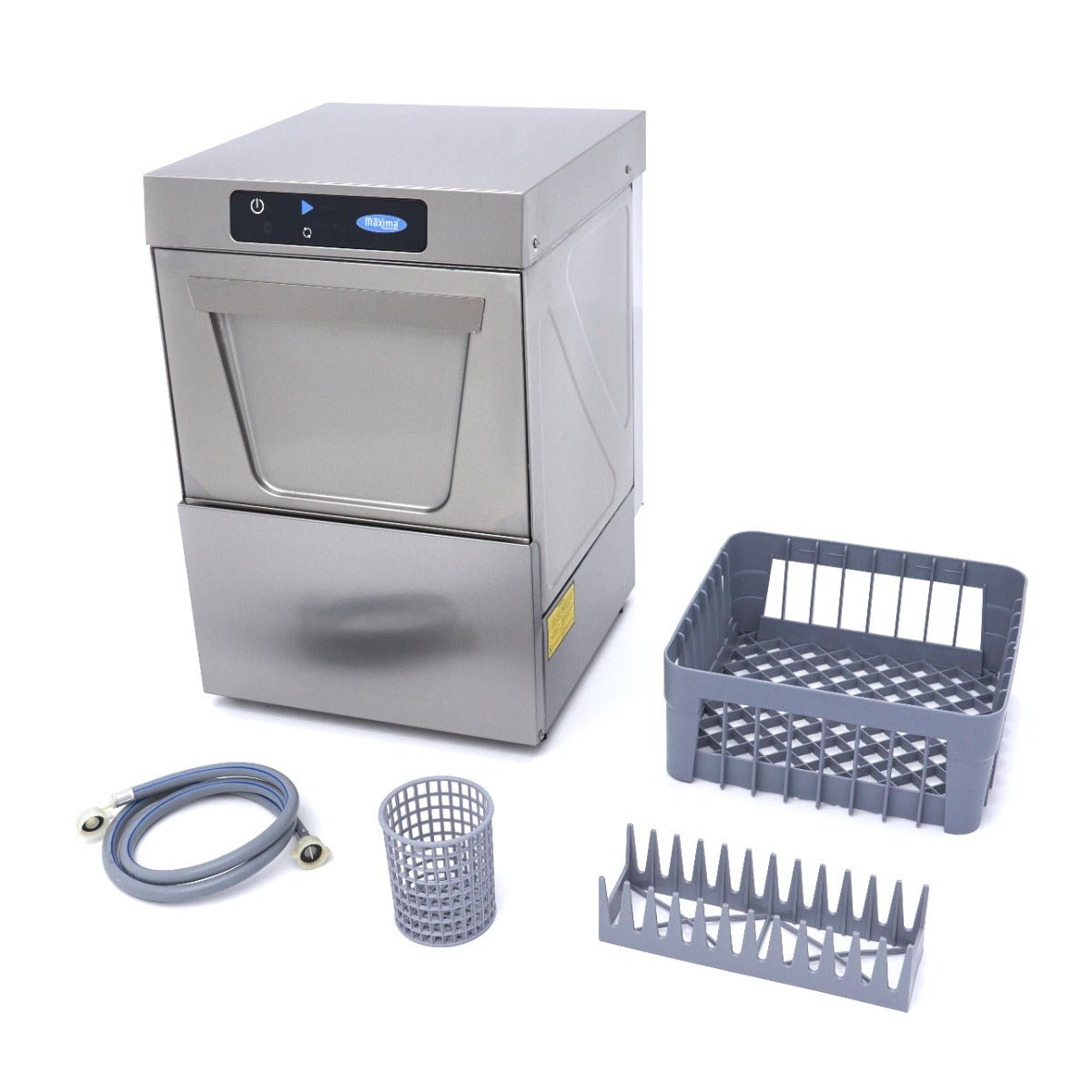 Maxima Glass Washer 35 x 35cm - with Rinse Aid Pump - Digital Display - 230V - RVSVoordeel