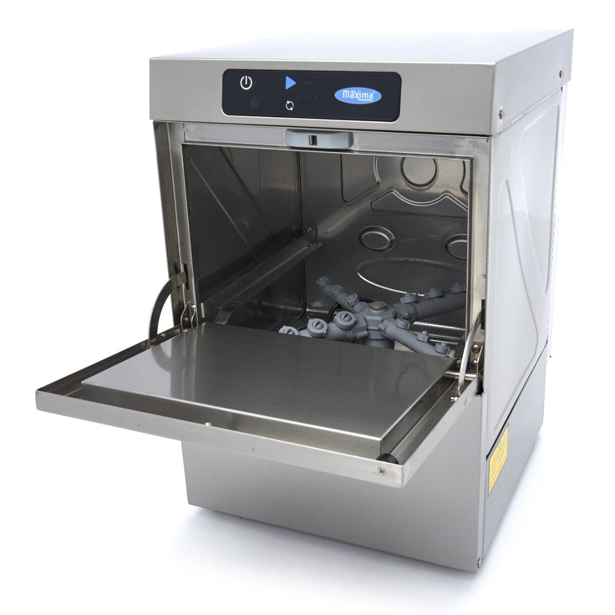 Maxima Glass Washer 35 x 35cm - with Rinse Aid Pump - Digital Display - 230V - RVSVoordeel