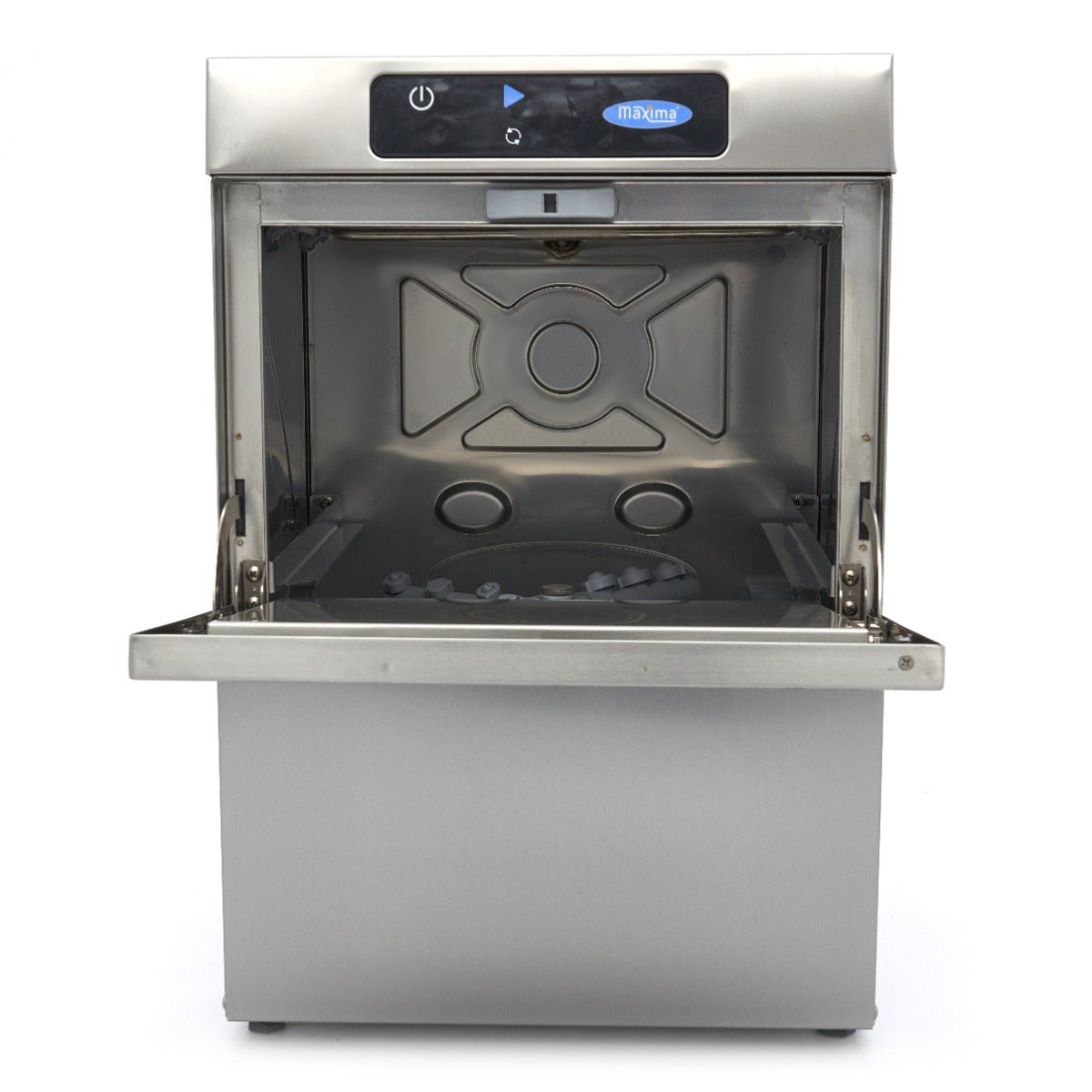 Maxima Glass Washer 35 x 35cm - with Rinse Aid Pump - Digital Display - 230V - RVSVoordeel