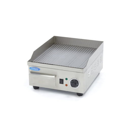 Maxima Griddle 36cm - Grooved surface - with Drip Tray - RVSVoordeel