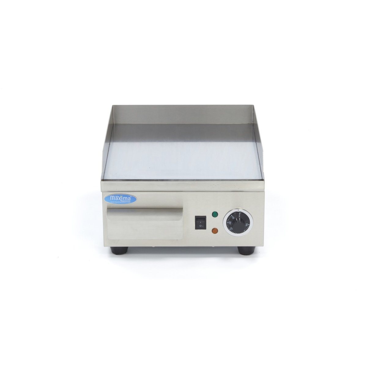 Maxima Griddle 36cm - Smooth Chrome surface - with Drip Tray - RVSVoordeel