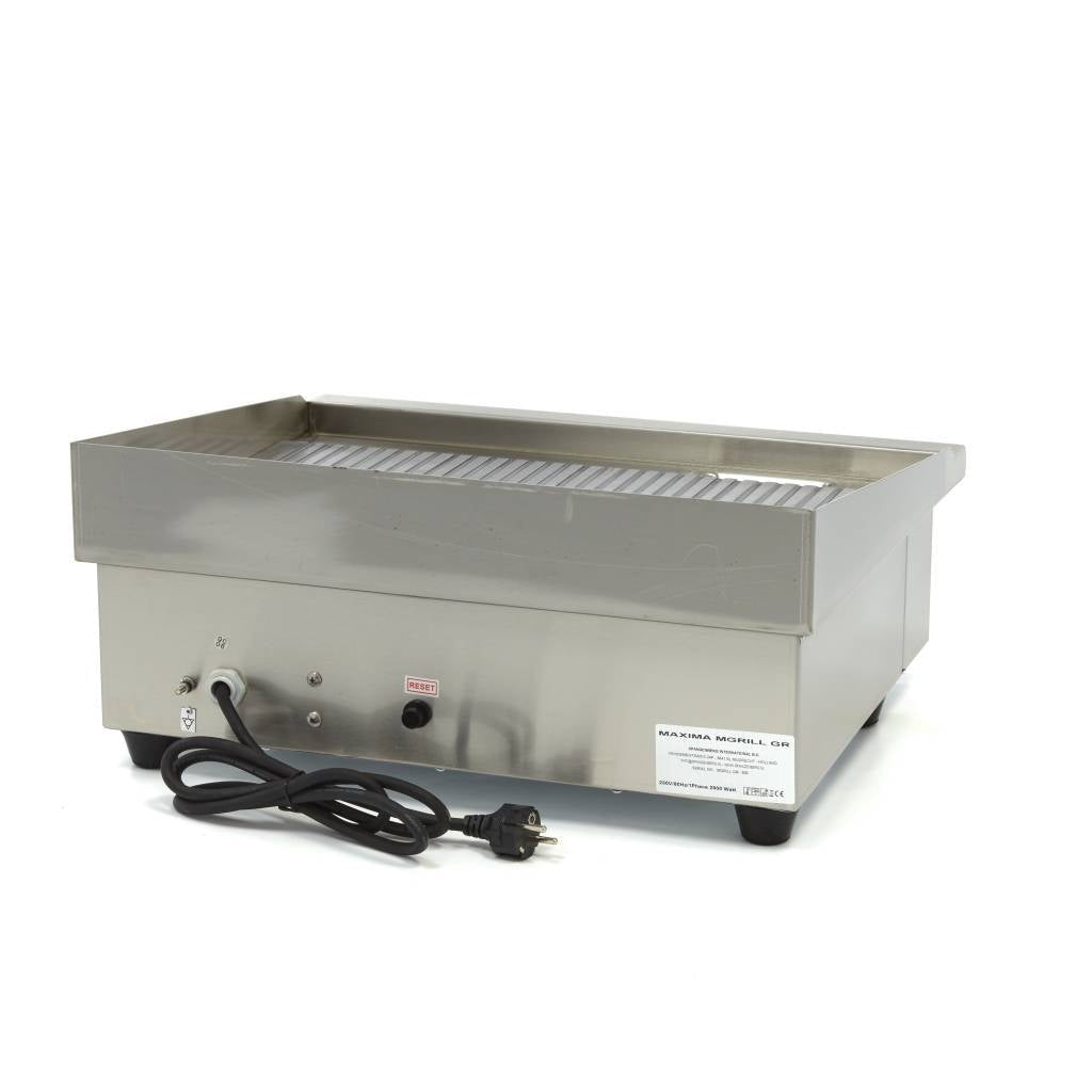 Maxima Griddle 55cm - Grooved surface - with Drip Tray - RVSVoordeel