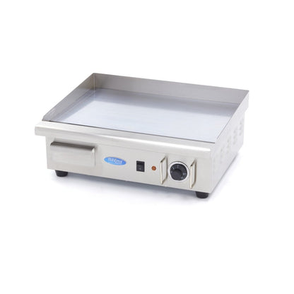 Maxima Griddle 55cm - Smooth Chrome surface - with Drip Tray - RVSVoordeel