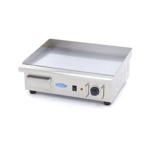 Maxima Griddle 55cm - Smooth Chrome surface - with Drip Tray - RVSVoordeel