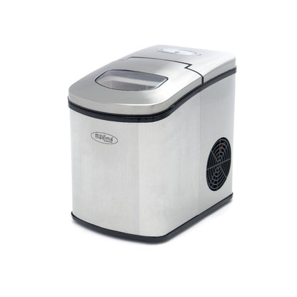 Maxima Ice Machine - 10-12kg/day - Bullet Cubes - Air Cooled - Silver - RVSVoordeel
