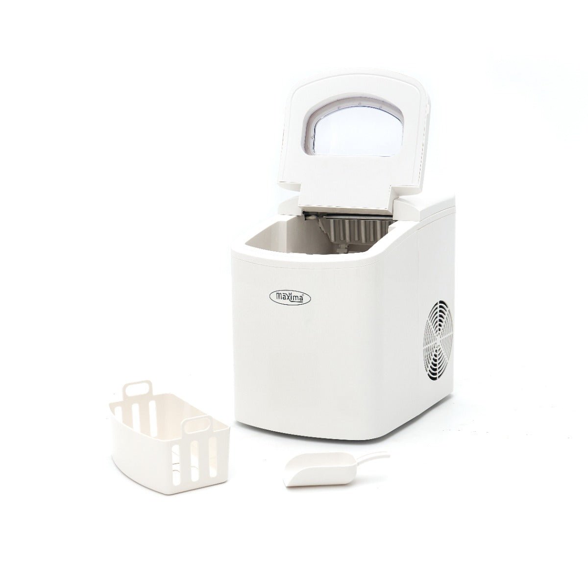 Maxima Ice Machine - 10-12kg/day - Bullet Cubes - Air Cooled - White - RVSVoordeel