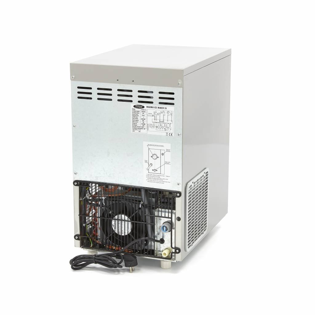 Maxima Ice Machine - 24kg/day - Bullet Cubes - Air Cooled - RVSVoordeel