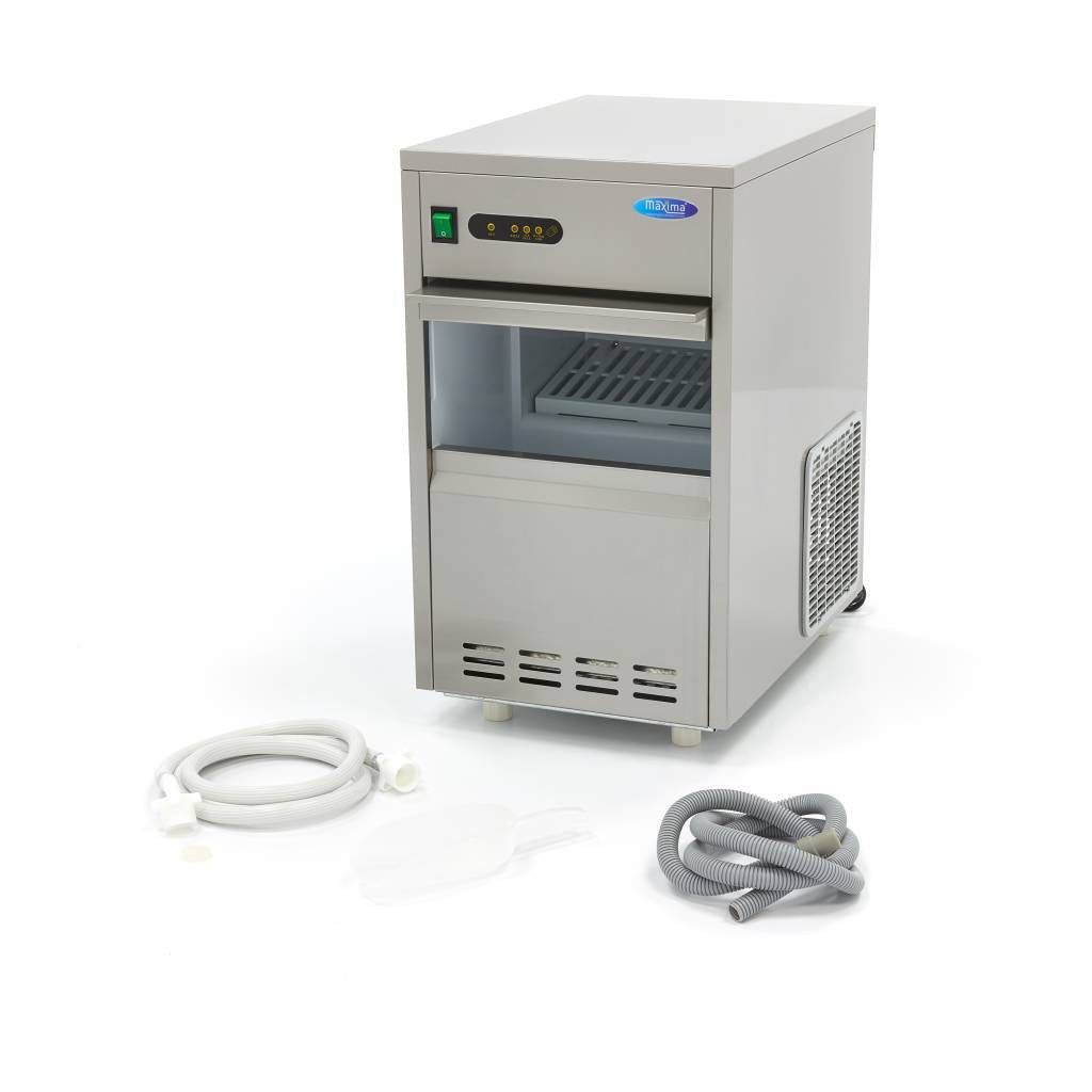 Maxima Ice Machine - 24kg/day - Bullet Cubes - Air Cooled - RVSVoordeel
