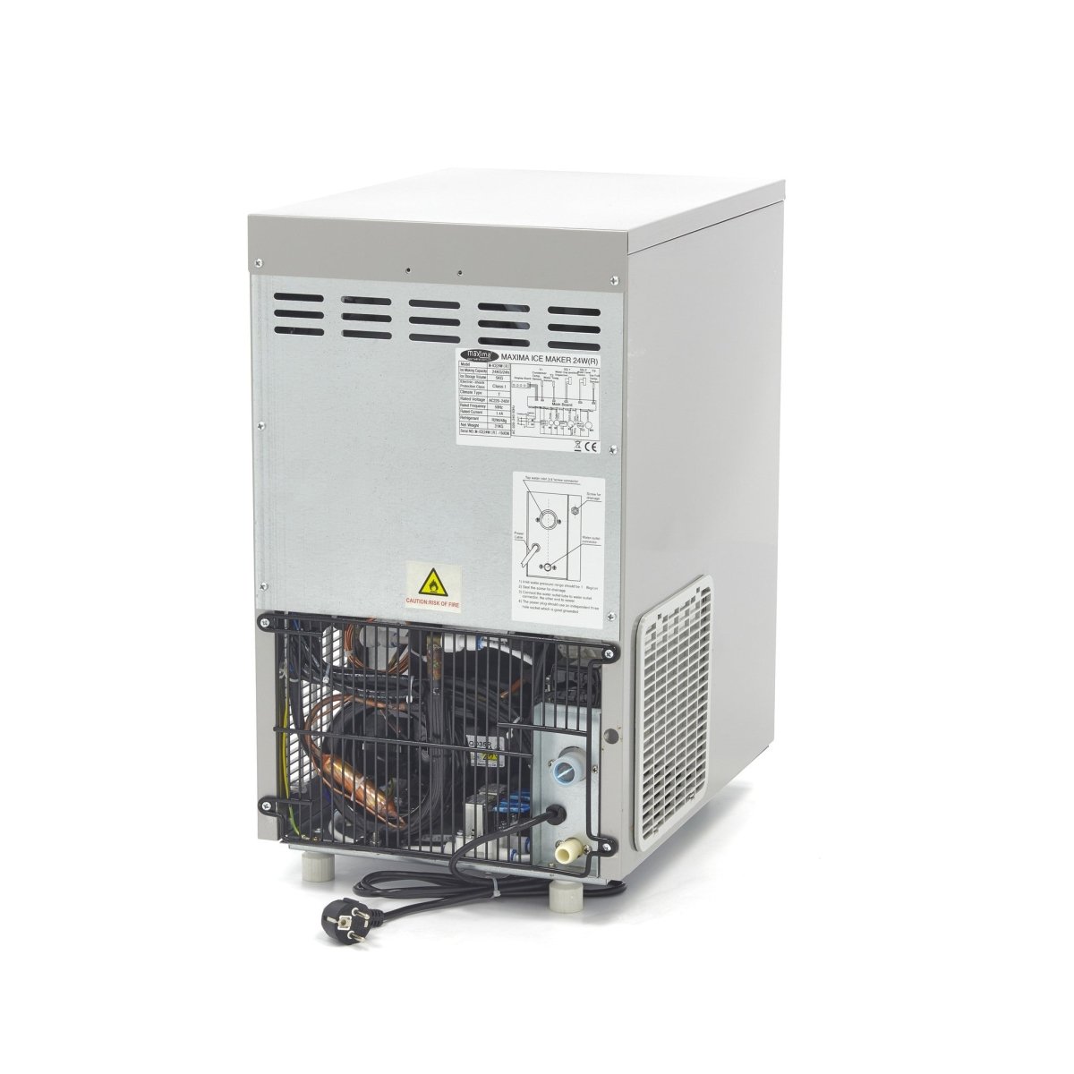 Maxima Ice Machine - 24kg/day - Bullet Cubes - Water Cooled - RVSVoordeel