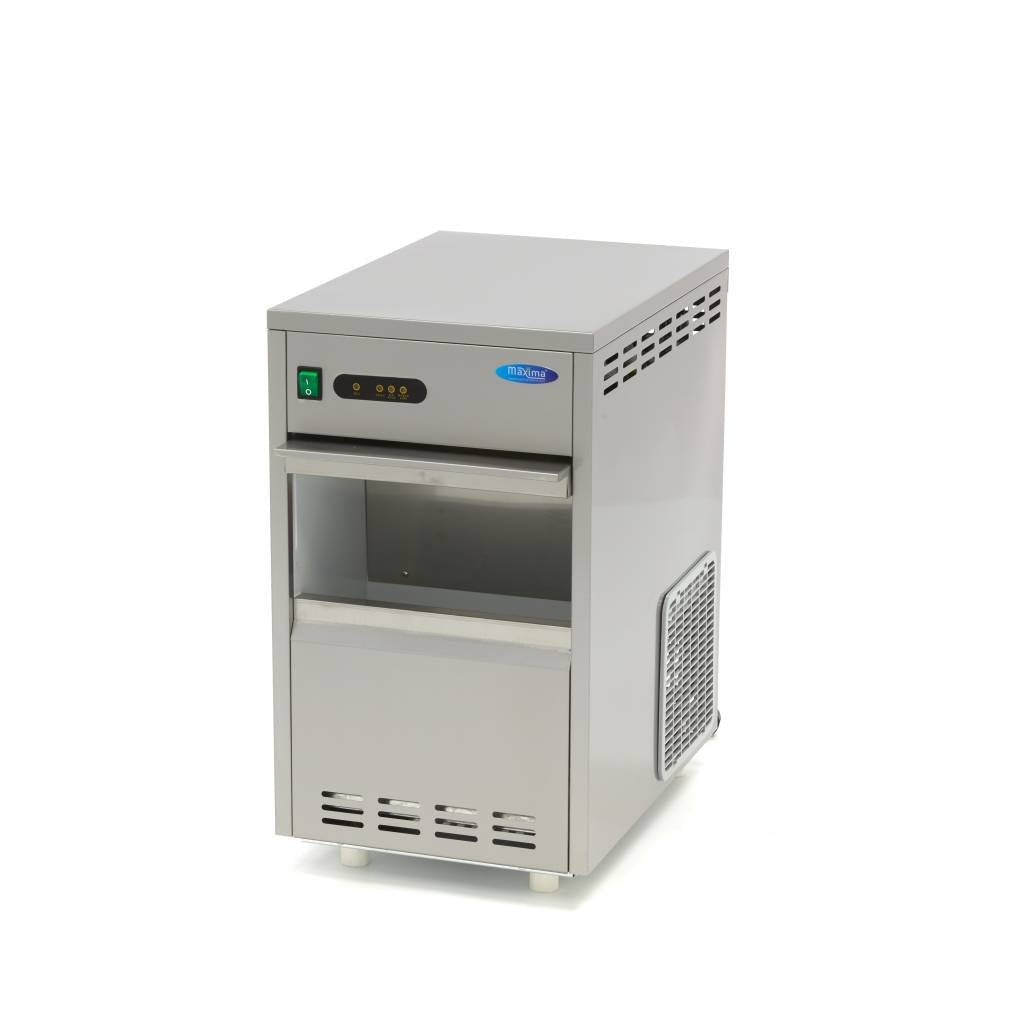 Maxima Ice Machine - 30kg/day - Crushed/Flaked - Air Cooled - RVSVoordeel
