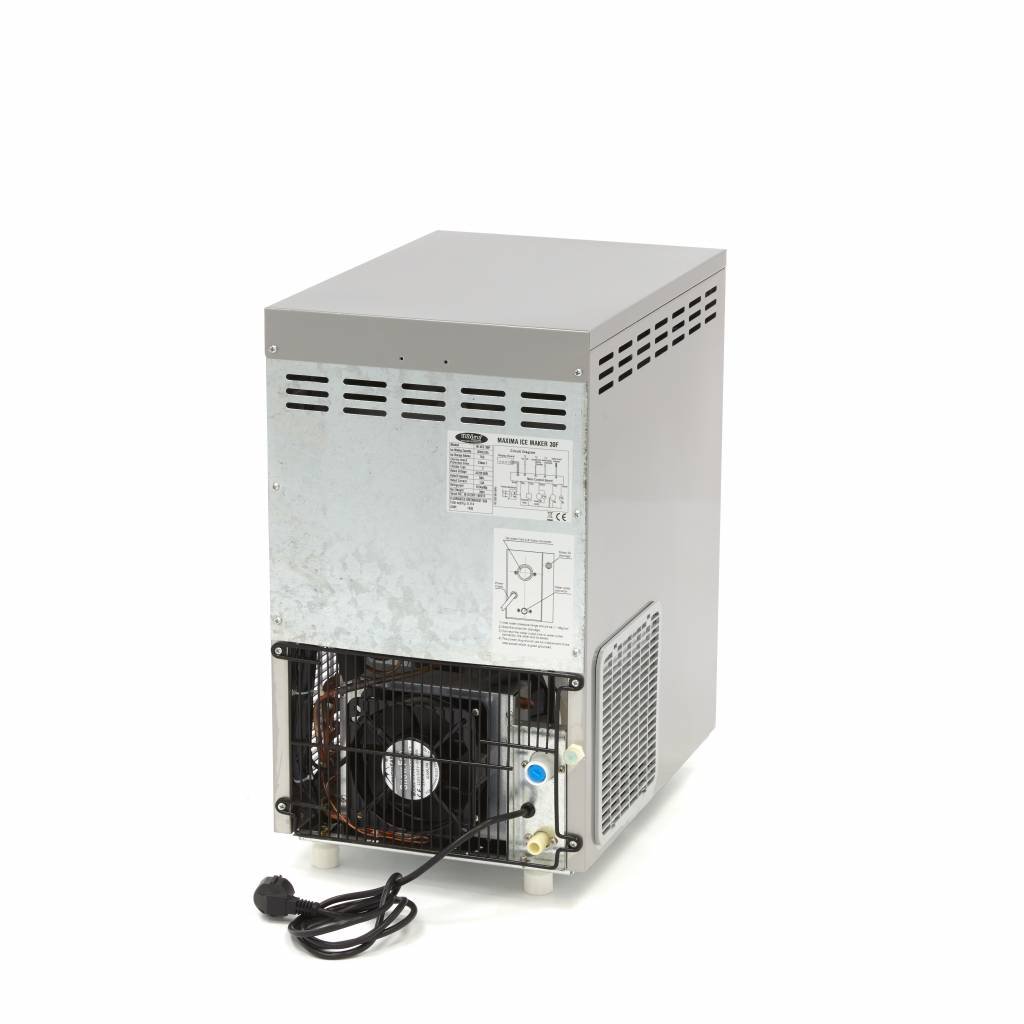 Maxima Ice Machine - 30kg/day - Crushed/Flaked - Air Cooled - RVSVoordeel