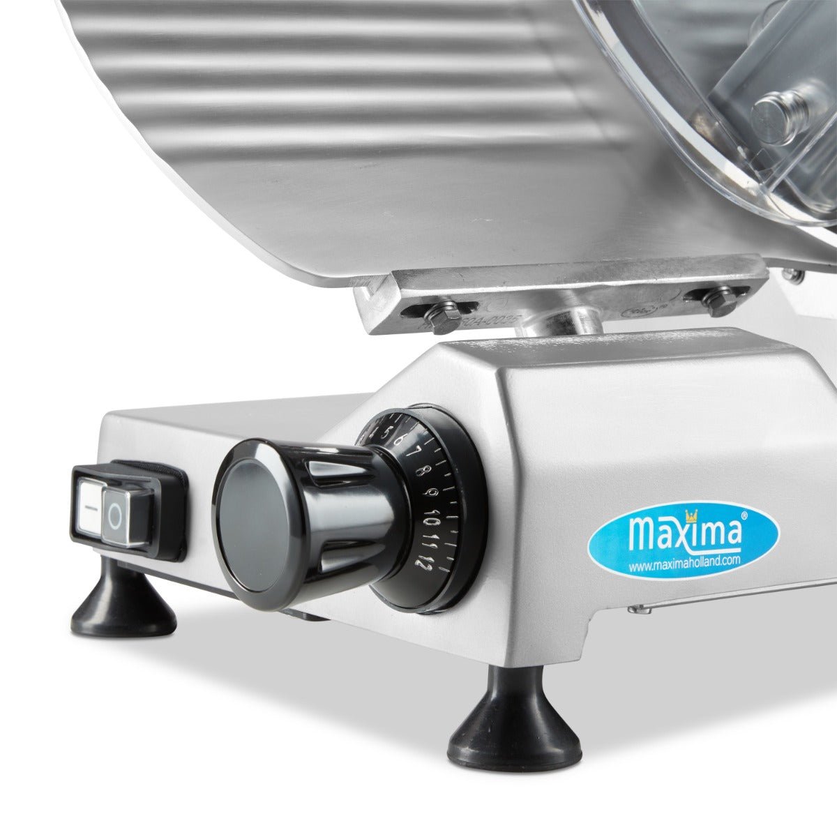 Maxima Meat Slicer Ø25cm Blade - teflon or serrated knife optional - RVSVoordeel
