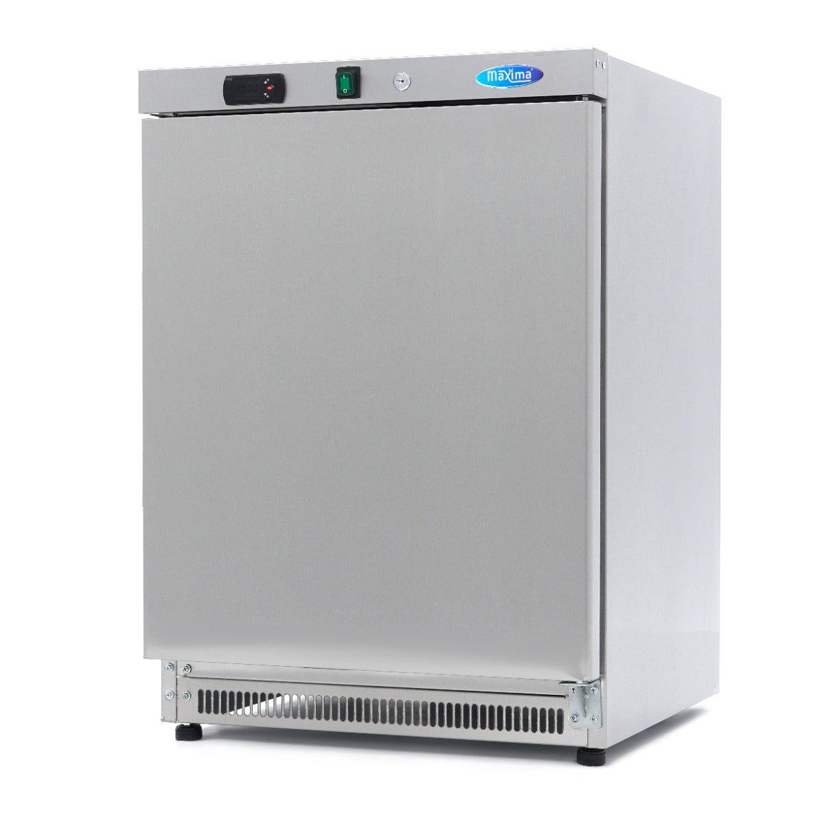Maxima Mini Freezer 200L - 2 Fixed Shelves - Stainless Steel - RVSVoordeel