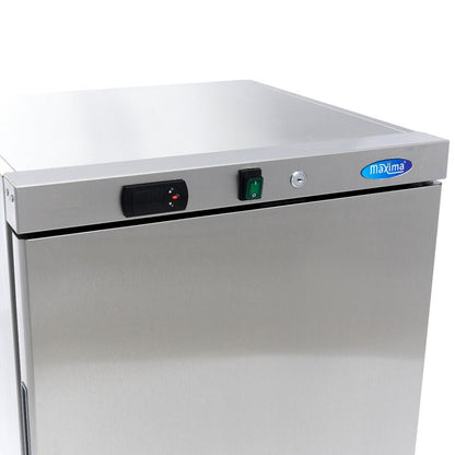 Maxima Mini Freezer 200L - 2 Fixed Shelves - Stainless Steel - RVSVoordeel