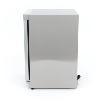 Maxima Mini Freezer 200L with Glass Door - 2 Fixed Shelves - Stainless Steel - RVSVoordeel