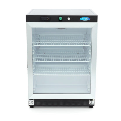 Maxima Mini Fridge 200L with Glass Door - 3 Adjustable Shelves - Black - RVSVoordeel