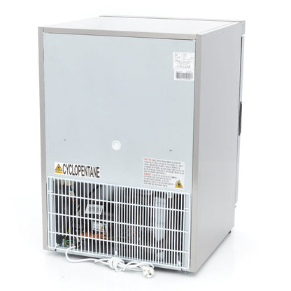 Maxima Mini Fridge 200L with Glass Door - 3 Adjustable Shelves - Stainless Steel - RVSVoordeel