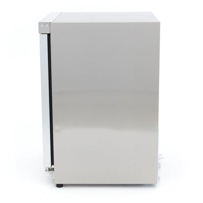 Maxima Mini Fridge 200L with Glass Door - 3 Adjustable Shelves - Stainless Steel - RVSVoordeel