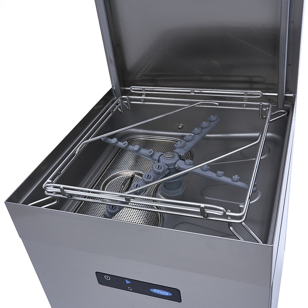 Maxima Pass Through Dishwasher 50 x 50cm - With Rinse Aid and Soap Pumps - Digital Display - 400V - RVSVoordeel
