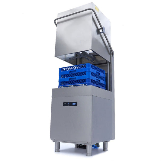 Maxima Pass Through Dishwasher 50 x 50cm - With Rinse Aid and Soap Pumps - Digital Display - 400V - RVSVoordeel