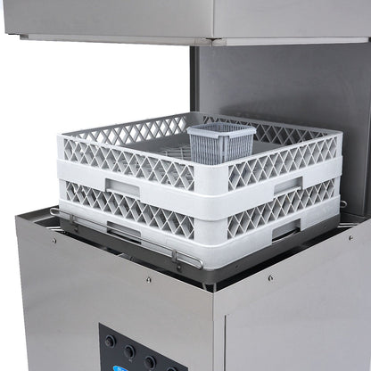 Maxima Pass Through Dishwasher 50x50cm - With Drain, Rinse Aid and Soap Pumps - 400V - RVSVoordeel