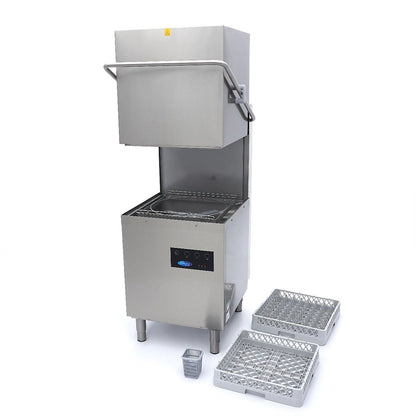 Maxima Pass Through Dishwasher 50x50cm - With Drain, Rinse Aid and Soap Pumps - 400V - RVSVoordeel
