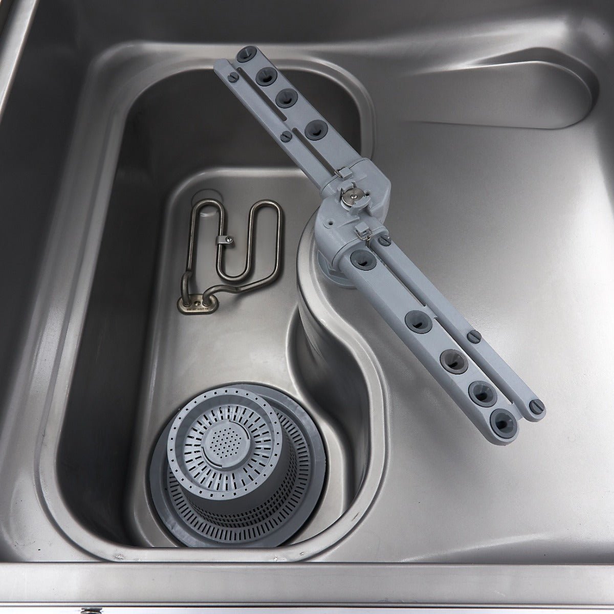 Maxima Pass Through Dishwasher 50x50cm - With Drain, Rinse Aid and Soap Pumps - 400V - RVSVoordeel