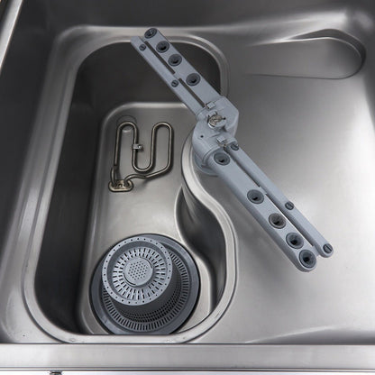 Maxima Pass Through Dishwasher 50x50cm - With Drain, Rinse Aid and Soap Pumps - 400V - RVSVoordeel