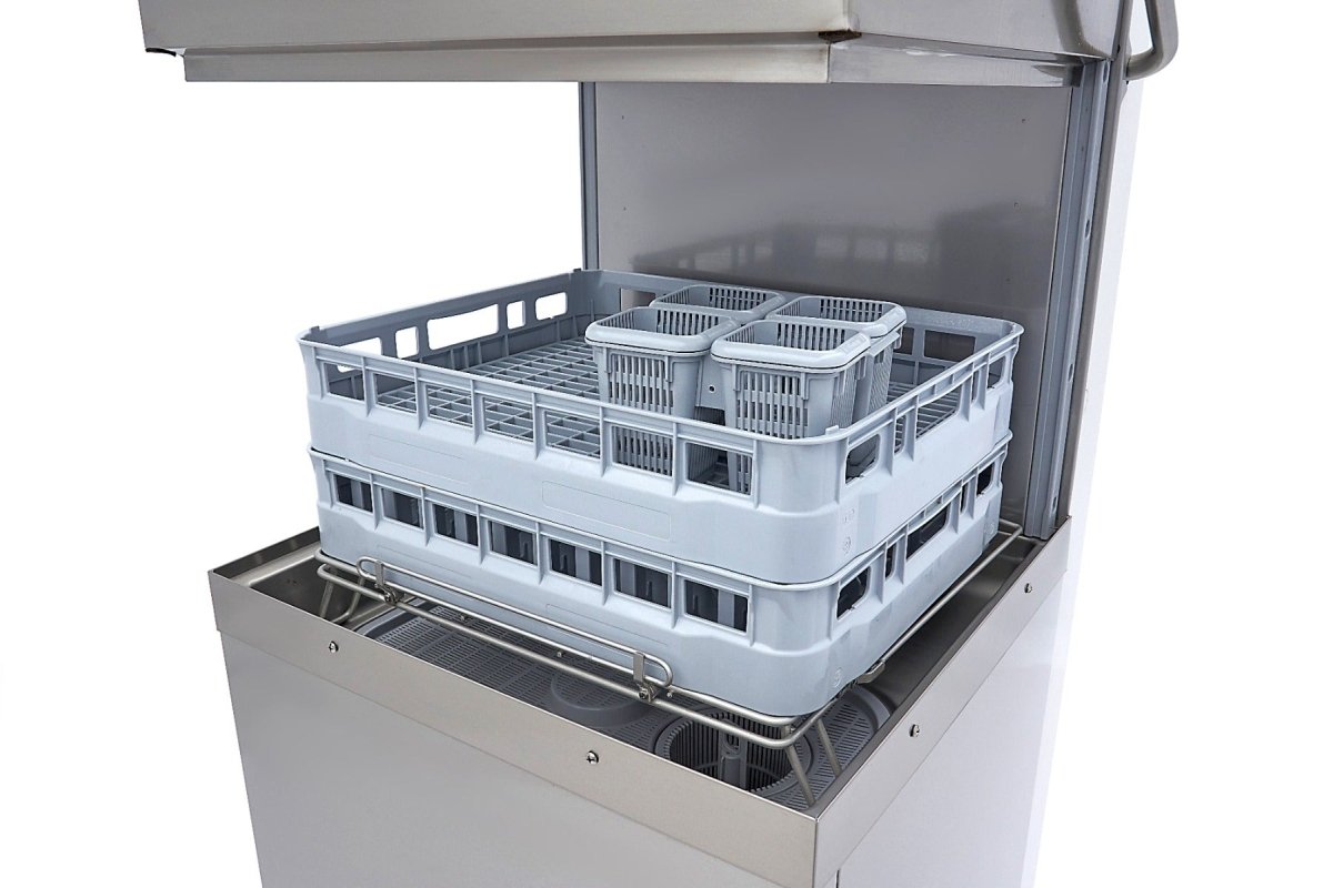 Maxima Pass Through Dishwasher 50x60cm - With Rinse Aid and Soap Pumps - 400V - RVSVoordeel
