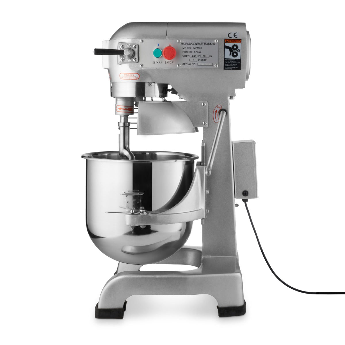 Maxima Planetary Mixer 30L - Up to 15kg Dough - 3 Speeds - RVSVoordeel