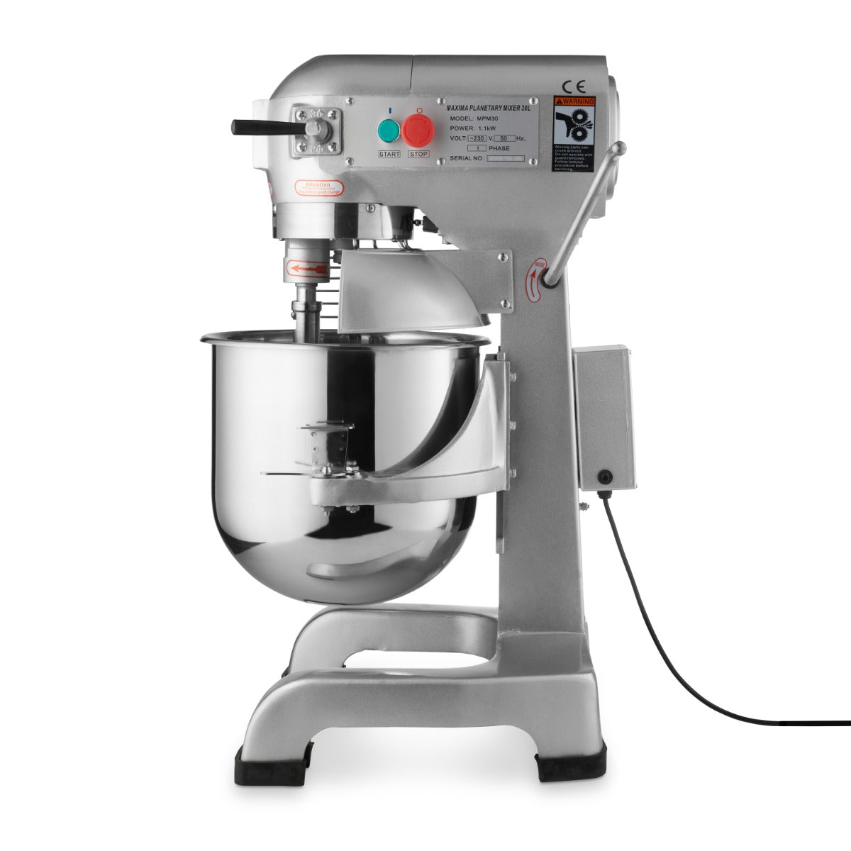 Maxima Planetary Mixer 30L - Up to 15kg Dough - 3 Speeds - RVSVoordeel