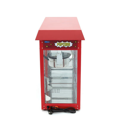 Maxima Popcorn Machine with Heated Showcase + - 3kg Popcorn per hour - RVSVoordeel