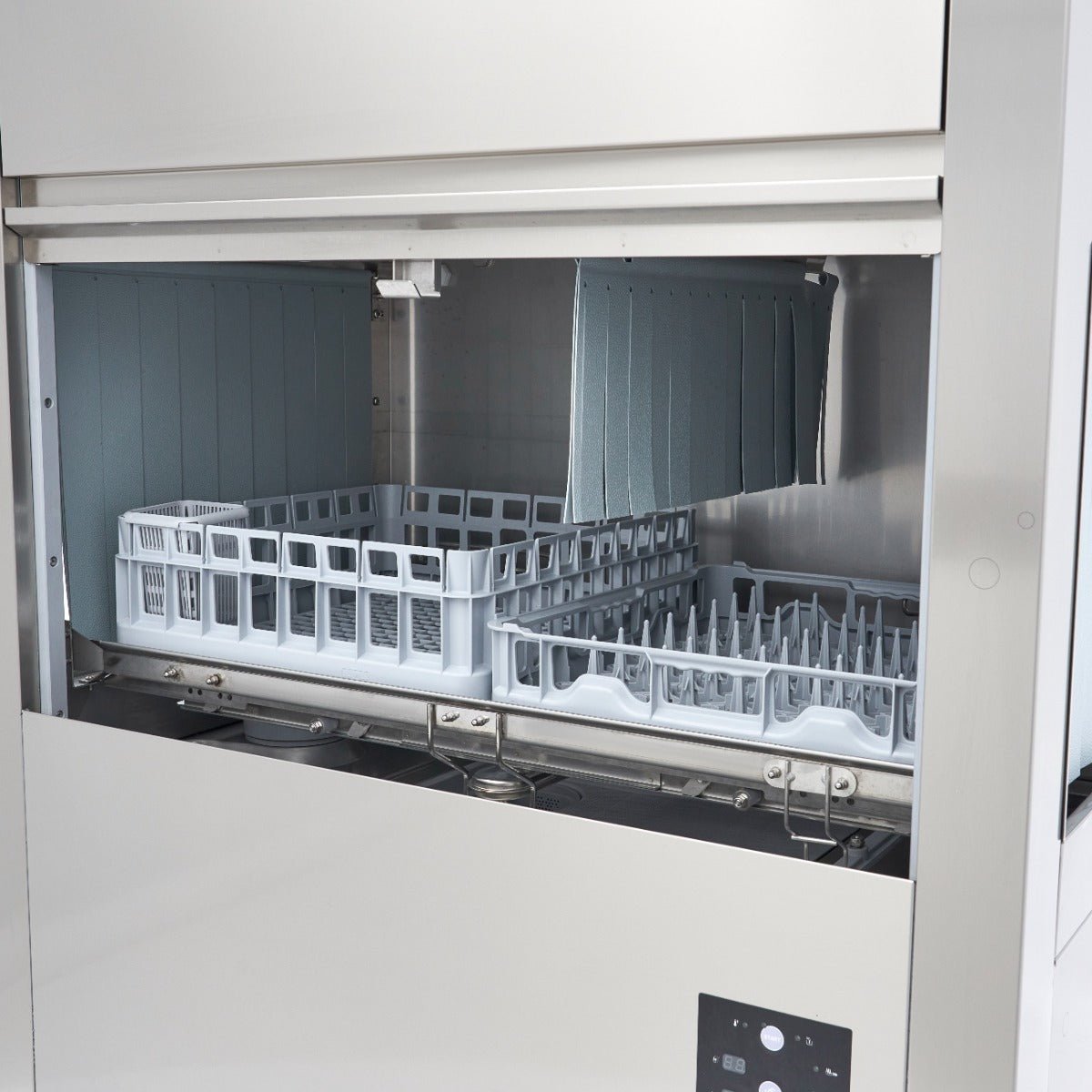 Maxima Rack Conveyor Dishwasher 50 x 50cm - Exit Right side - 400V - RVSVoordeel