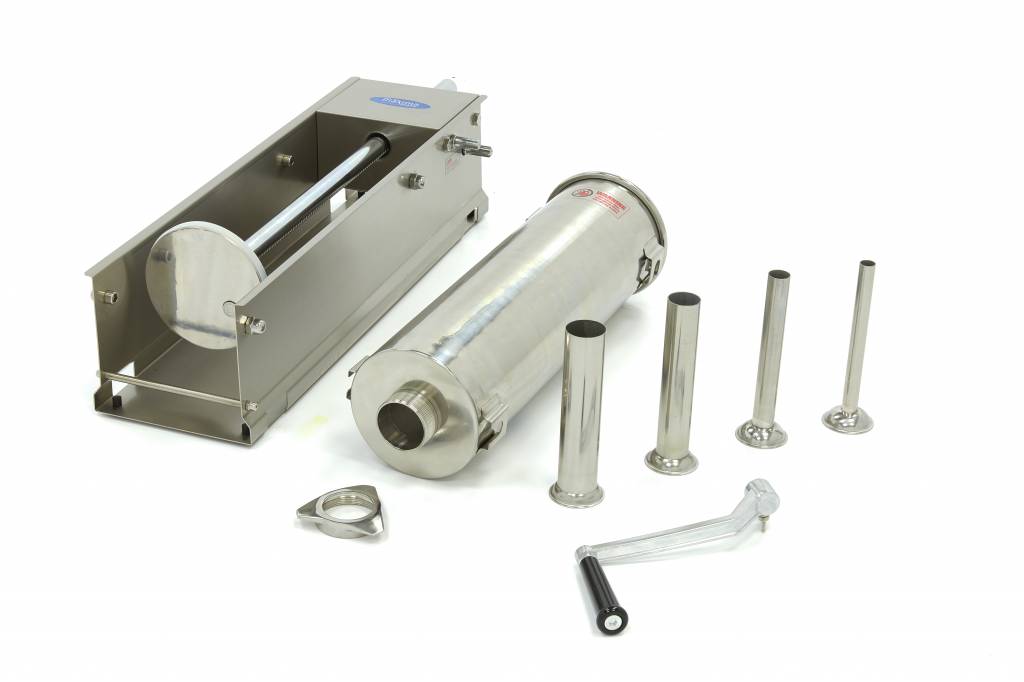 Maxima Sausage Filler 7L - Flat Model - incl 4 Filling Tubes - RVSVoordeel