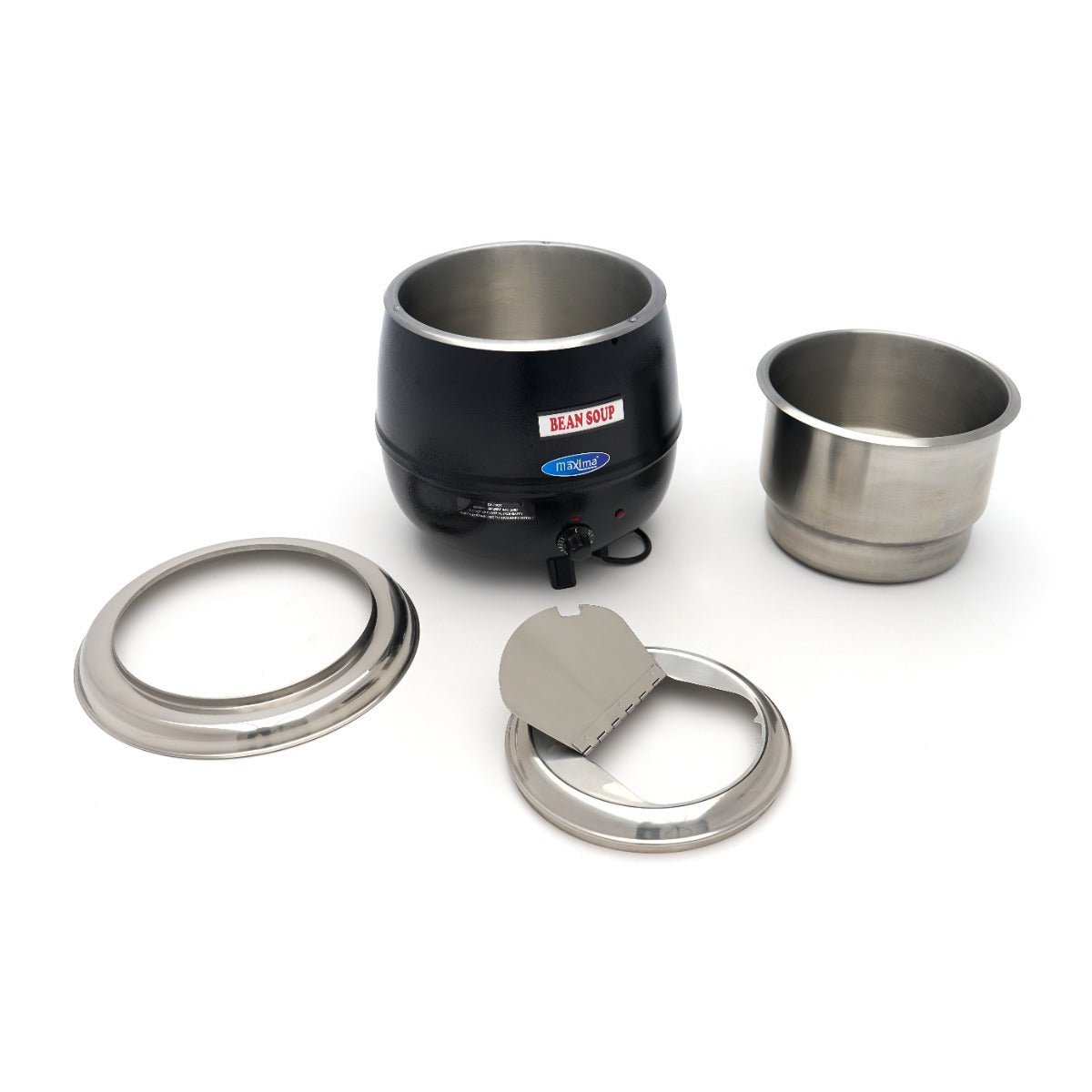 Maxima Soup Kettle 13L - Removable Inner Pot - with integrated Lid Flap & Spoon Recess - RVSVoordeel