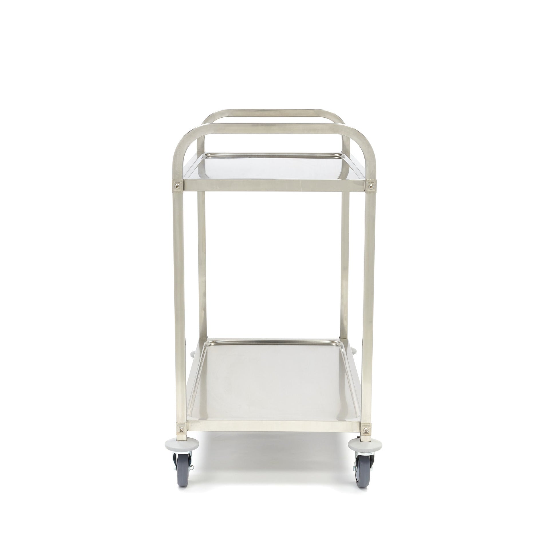 Maxima Stainless Steel Serving Trolley - 2 Shelves - RVSVoordeel