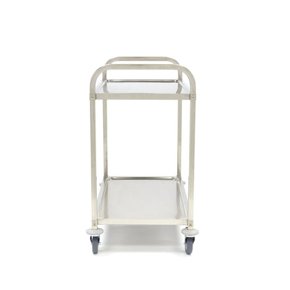 Maxima Stainless Steel Serving Trolley - 2 Shelves - RVSVoordeel