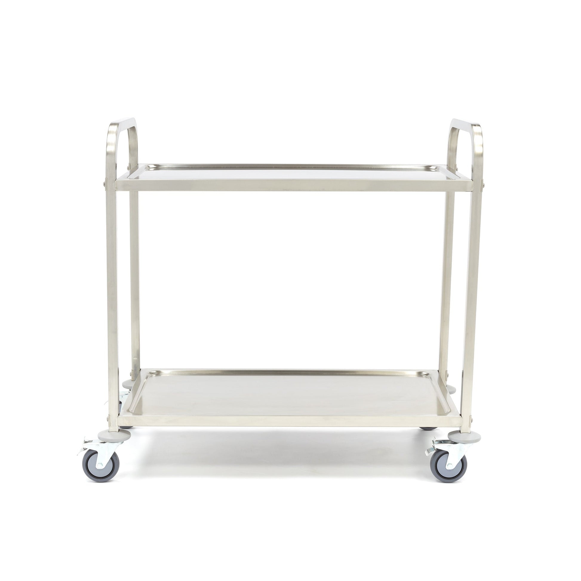 Maxima Stainless Steel Serving Trolley - 2 Shelves - RVSVoordeel